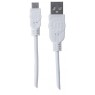Manhattan  ICOC MUSB-A-010W - Καλώδιο USB 2.0 A αρσ / Micro B αρσ 1m Άσπρο Καλώδια Onetrade